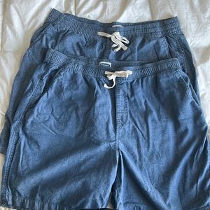 Lot of 2 Mens Old Navy Linen Like Shorts